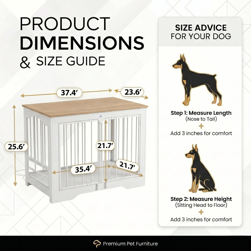 Caisse pour chien robuste, Blanc