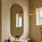 Capsule Wall Mirror - 24"W x 60"H Mirror - Gold