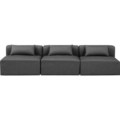 Canapé modulaire en similicuir 3 pièces Ivion