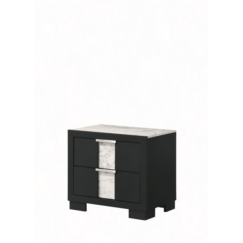 Table de chevet 1pc, Noir