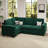 Shavera Velvet Modular Sectional L-Shaped Sleeper Sofa Bed For Apartment-756990781