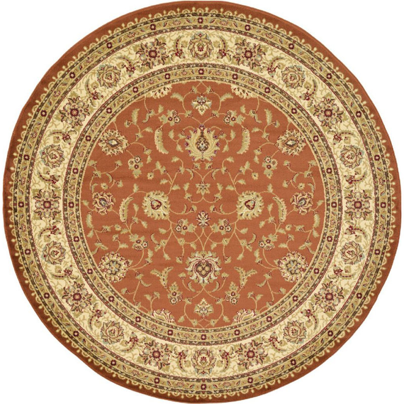 Niles Floral Indoor Rug, Round 7'10"
