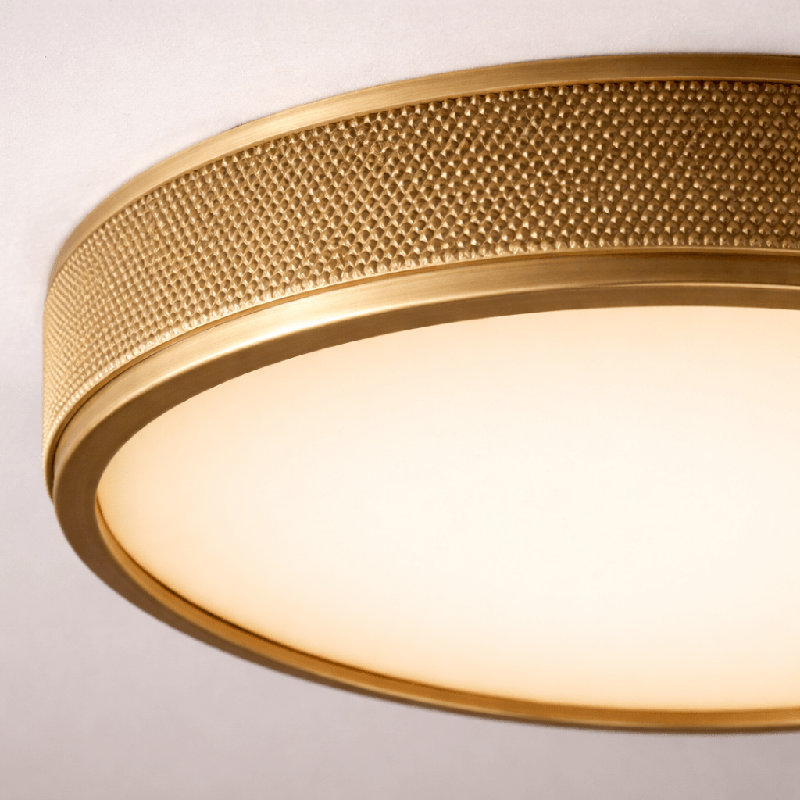 Griden Aged Brass LED Flushmount