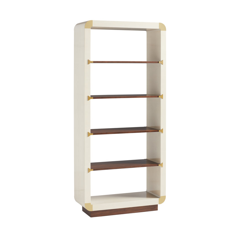 79'' H x 36'' W Solid Wood Etagere Bookcase
