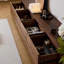 Simple black walnut wooden TV cabinet-1837184060