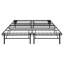 Structure de lit pliable en métal noir de très grande taille, sans accoudoirs-213660327