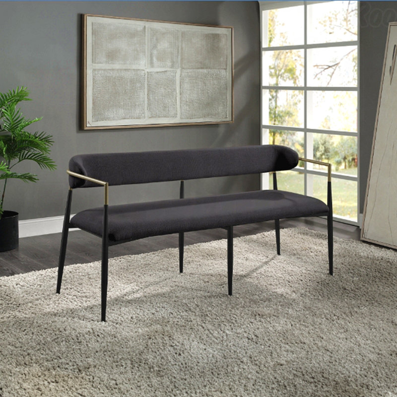 Banc - Siège rembourré en tissu chenille