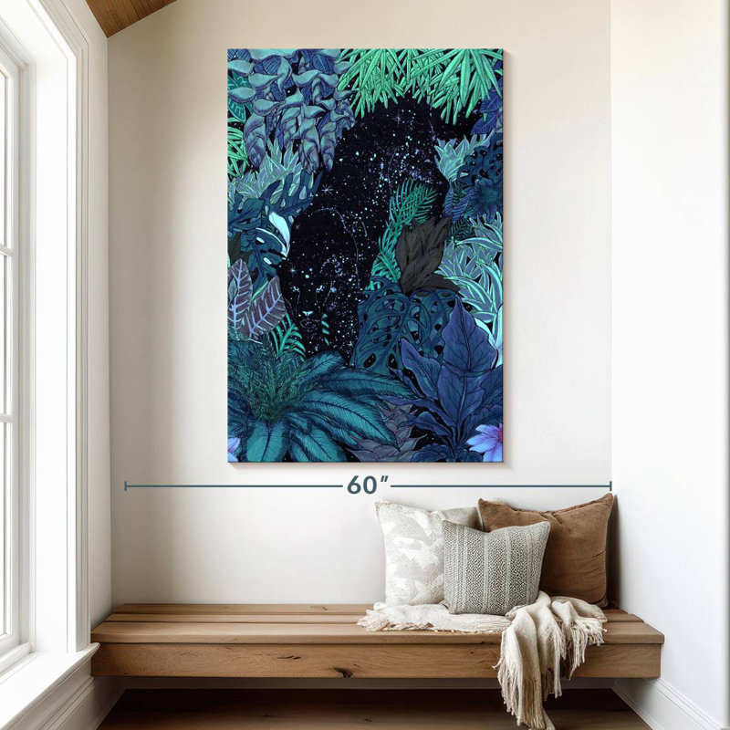 Brampt Jungle At Night, 51" H x 34" W