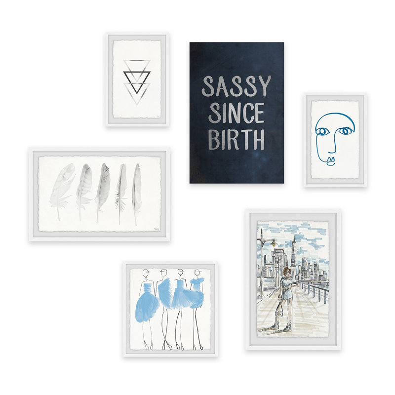 Emaley «Sassy Since naissance III» Hexaptych