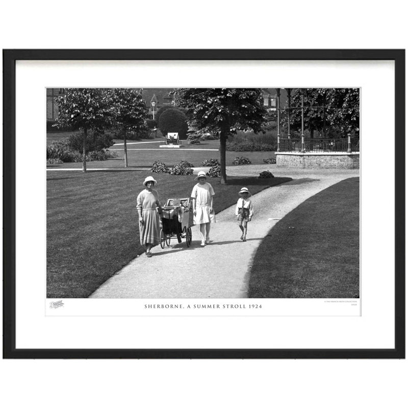 Sherborne, A Summer Stroll 1924 by Francis Frith - Single Picture Frame Print, 40cm H x 50cm W x 2.3cm D