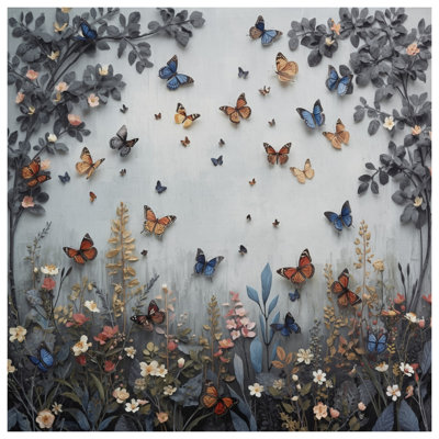 Butterflies And Wildflowers Quilted Bedspread All Sizes