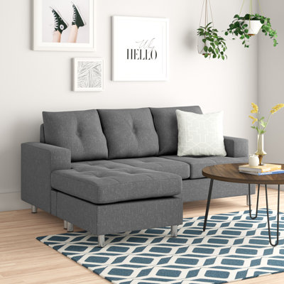 Brethren Upholstered 77 " L-Shaped Sofa & Chaise