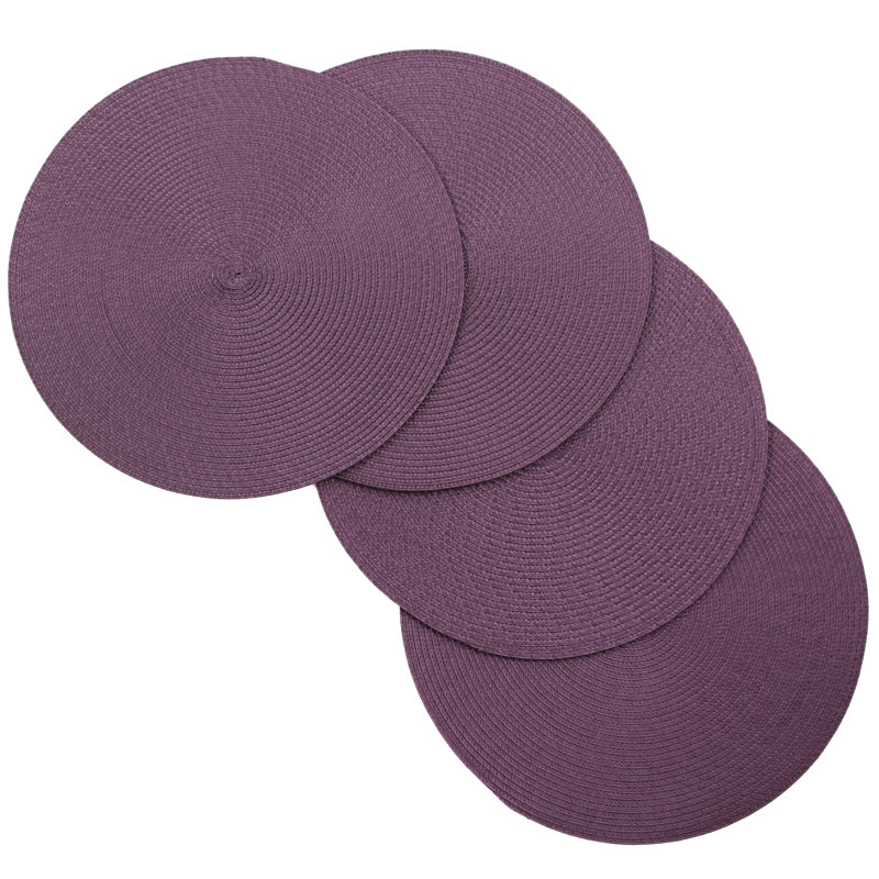 Ensemble de 4 napperons antidérapants Vienna, Mauve