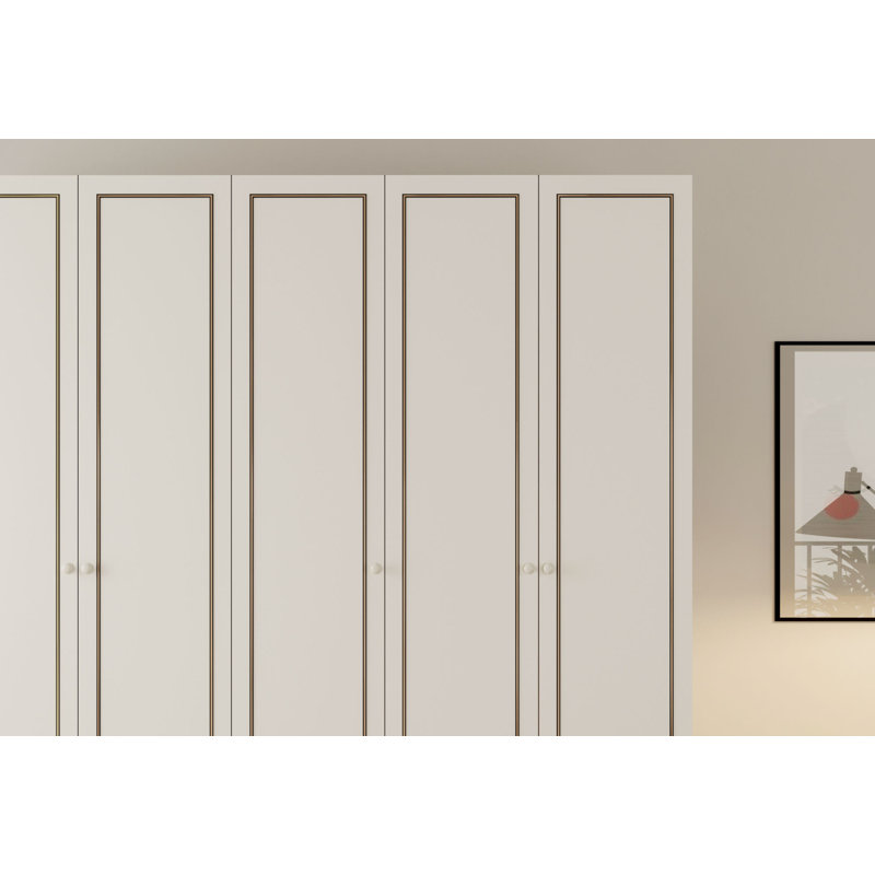 Vanatta 5 Door Manufactured Wood Wardrobe