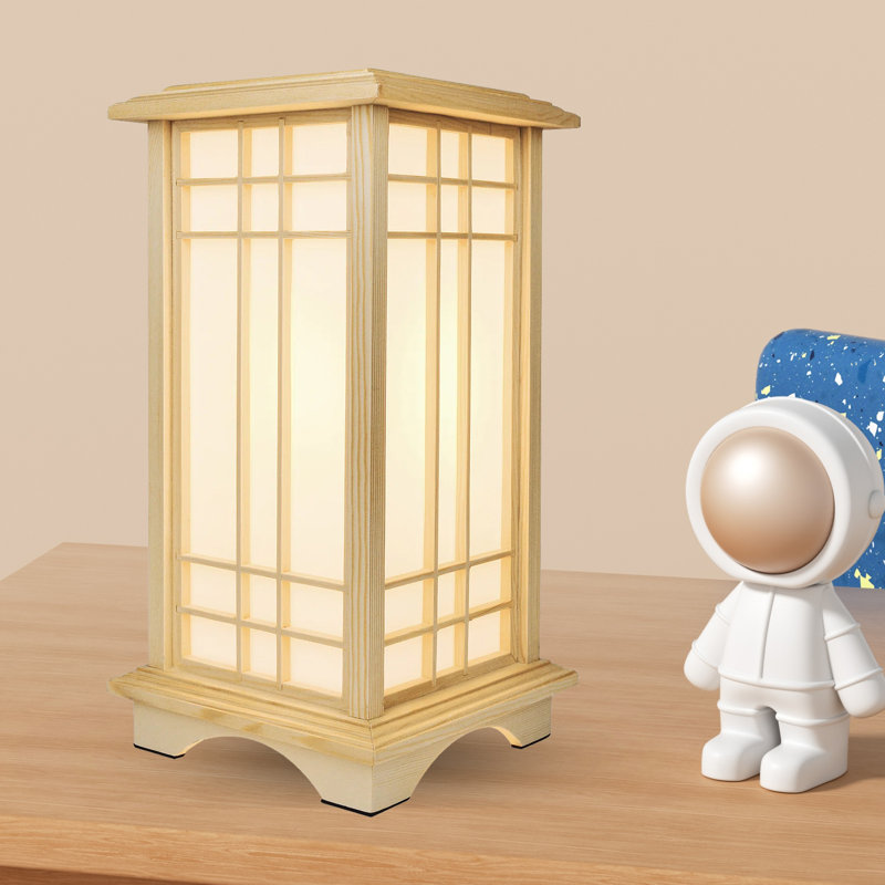 1-Light Solid Wood Desk Lamp, 17.71" H x 9.44" W x 9.44" D