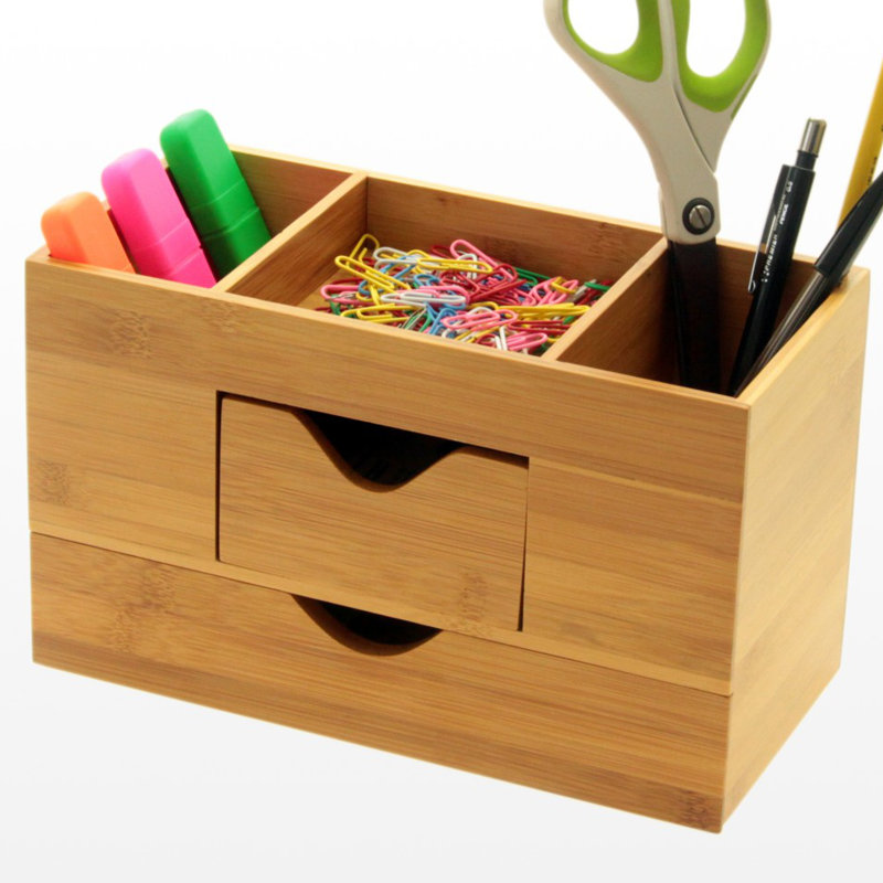 Delao Wood Desk Organiser