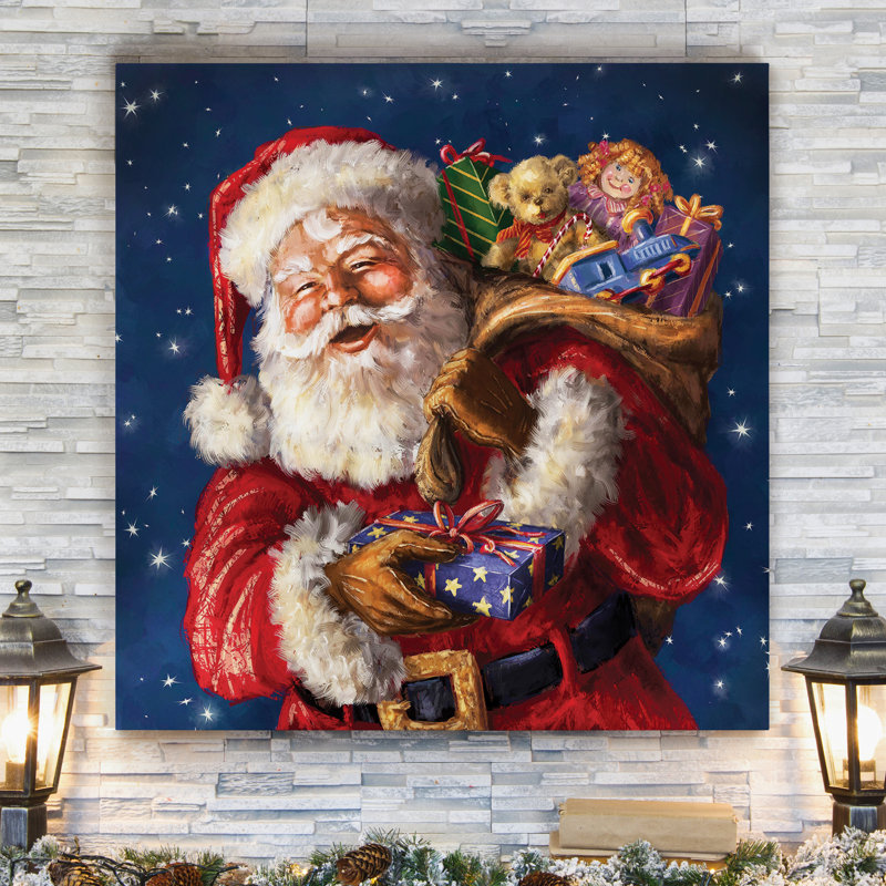 «Jolly Old St. Nick», impression sur toile tendue, H 40 po x l 40 po x P 1 po