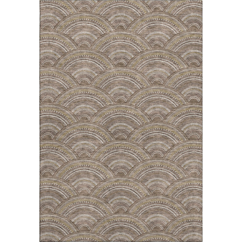 Premium Machine Washable Prisco Brown Rug, Rectangle 5' x 7'6"