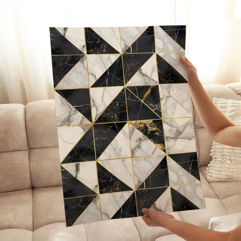 «Abstract Geode Shapes», reproduction d'art moderne sans cadre, H 10 po x l 8 po