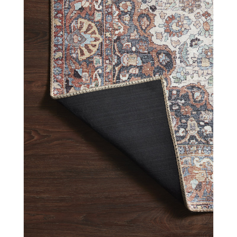 Vache Oriental Ivory/Red Area Rug, Runner 2'6" x 12'