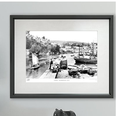 Looe, Harbour 1912 - Single Picture Frame Print
