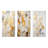 Gold Minimalism Leaves Collage - Leaves Metal Wall Art Living Room Set Of 3-1769152380