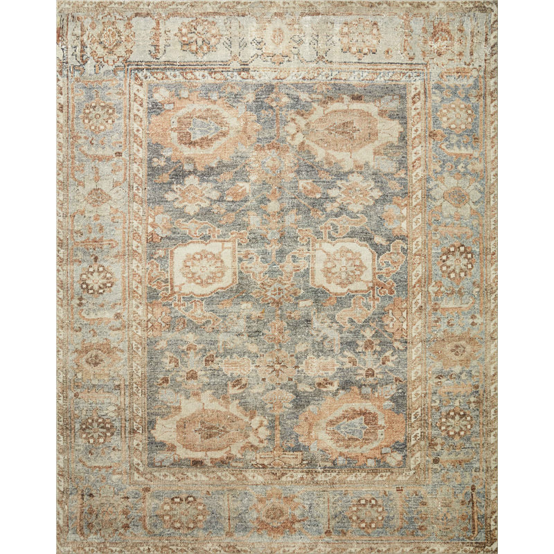 Loloi Margot Ocean/Spice Area Rug Feat. CloudPile, Rectangle 8'6" x 11'6"