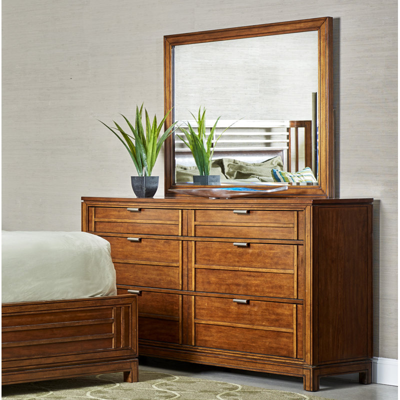 Commode double 6 tiroirs avec miroir Leonid