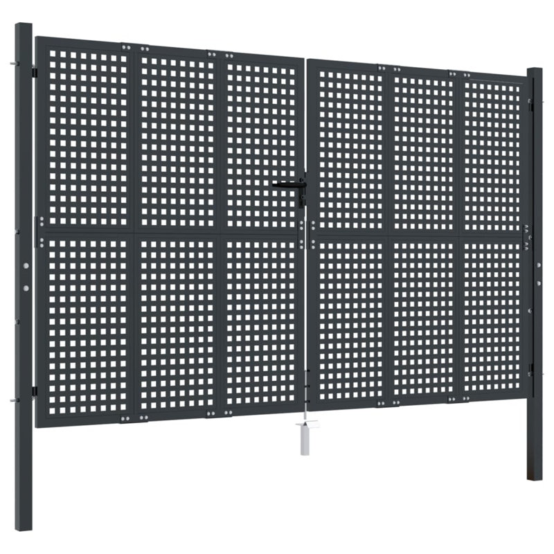 Ebern Designs Garden Gate Anthracite , 300cm H x 225cm W x 2.4cm D