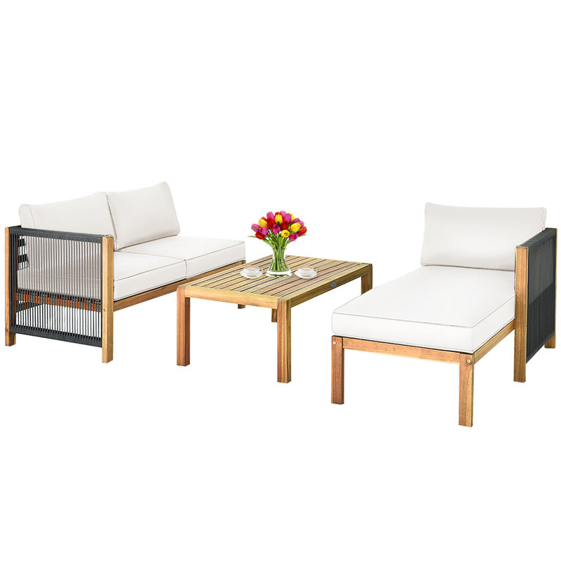 Acacia 3 - Person Patio Conversation Set with Cushions