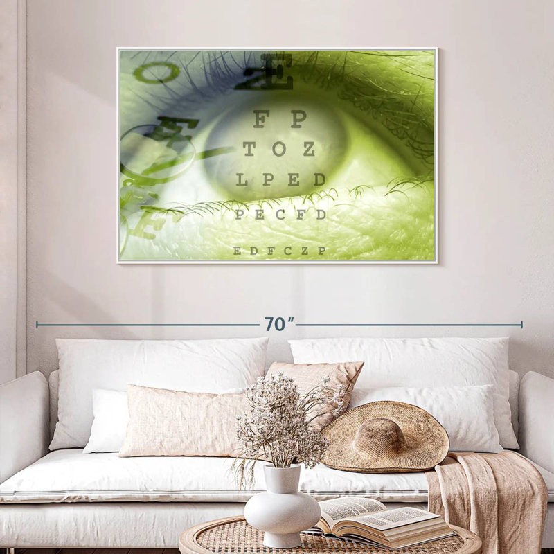 Eye Vision, 46" X 31", Floating Frame White