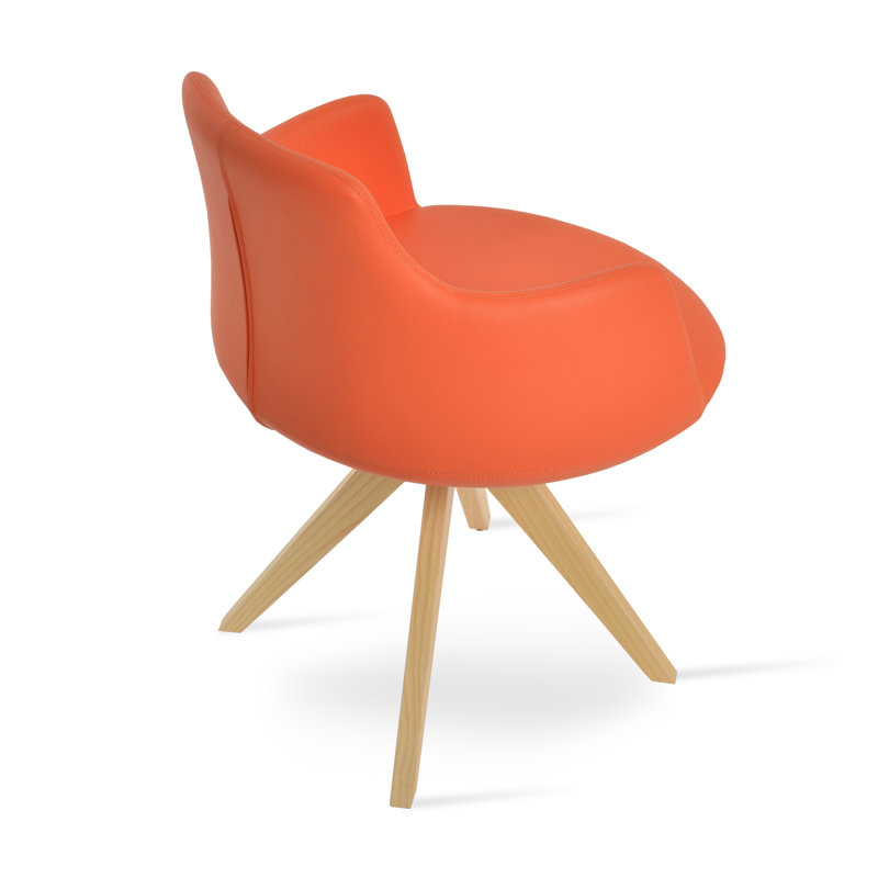 Chaise en bois pyramide Dervish, Orange
