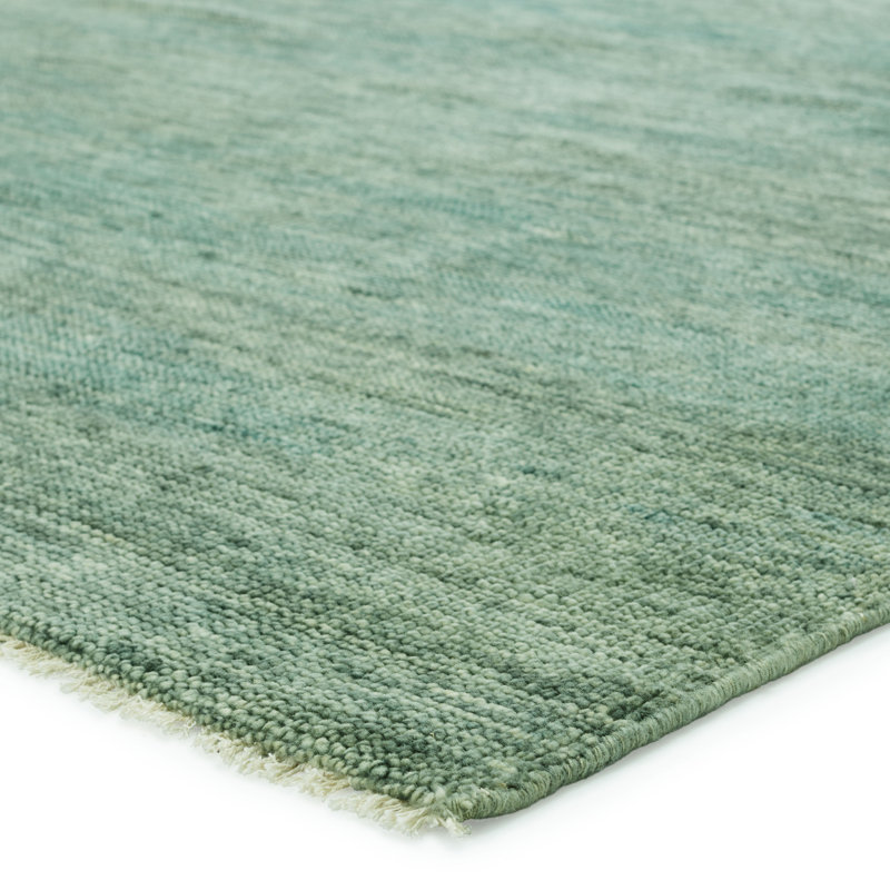 Jaipur Living Origin SAG08 Handknotted Solid Teal and Green Area Rug (6'x9'), Rectangle 10' x 14'