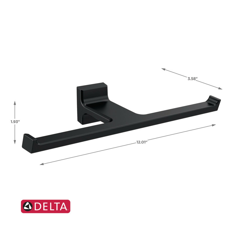 Porte-papier hygiénique mural double pivotant, Noir mat