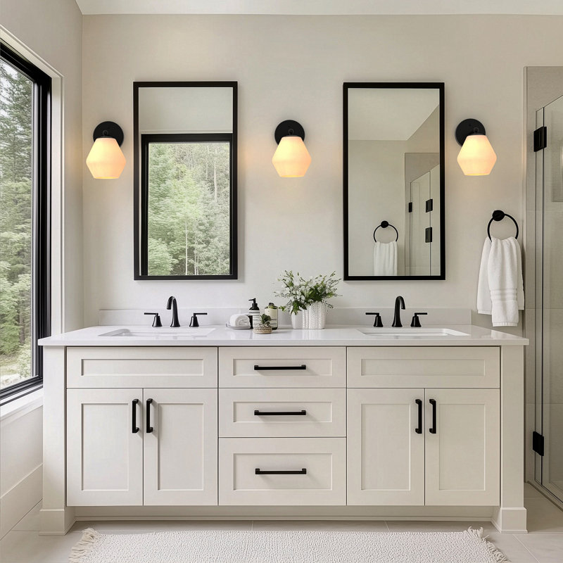 Alcide 1-Light Wall Sconce Flush Mounted Pendant Lighting(3-Pack), Beige