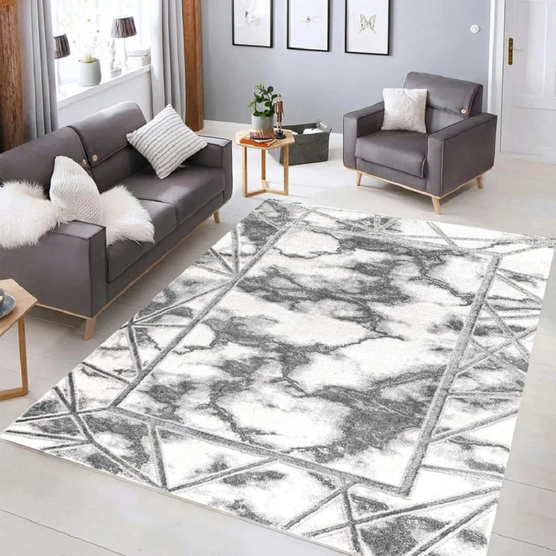 Marble Dhurrie Indoor / Outdoor Washable, Round 120 cm