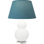 Matte Small Double Gourd Accent Lamp - Matte Ash, Lucite - Ink Black with Rose Red Lining Shade