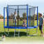 Trampoline certifié ASTM avec filet de sécurité, échelle en acier galvanisé, trampoline de jardin robuste pour enfants adultes