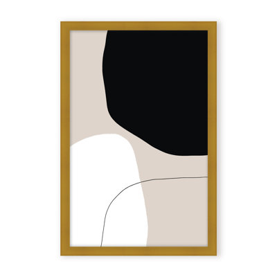 «Abstract Jumelage» par Uplusmestudio - Œuvre d'art encadrée sur papier