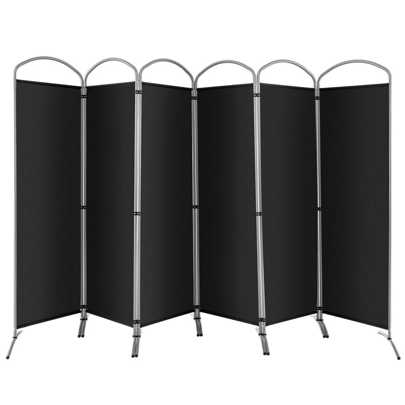Cloison pliante Caleshia, Noir, 6, H 74 po x l 131 po x P 20 po