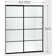 Elate Tall Sliding Shower Door, 75-1/2-In H X 56-1/4 - 59-5/8-In W, With Heavy 5/16-In Thick Crystal Clear Glass With Rectangular Grille Pattern