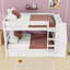 Lit superposé double au-dessus de double avec lit gigogne simple et tablettes de rangement-1955183435