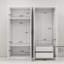 Système d'organisation moderne à 4 portes de 63 po blanc moderne