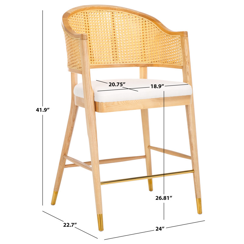 Tabouret de comptoir 22,91 po, Naturel, Tabouret de bar (siège d'une hauteur de 26,81 po)