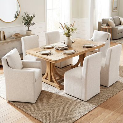 Ritney Upholstered Fabric Parsons Design Modern Traditional Dining Chair