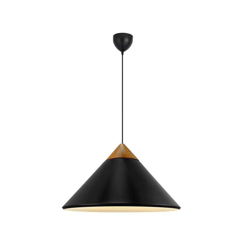 1 - Light Satin Pendant, Black