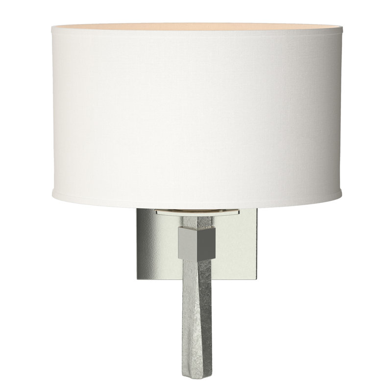 Beacon Hall Oval Drum Shade Sconce, Natural Anna, Sterling