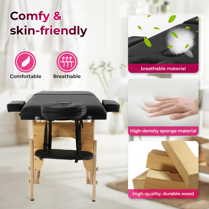 Raliny 82.7'' Rectangular Adjustable Folding Table
