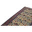 Tapis oriental rectangulaire en laine noué à la main bleu marine / bourgogne / beige