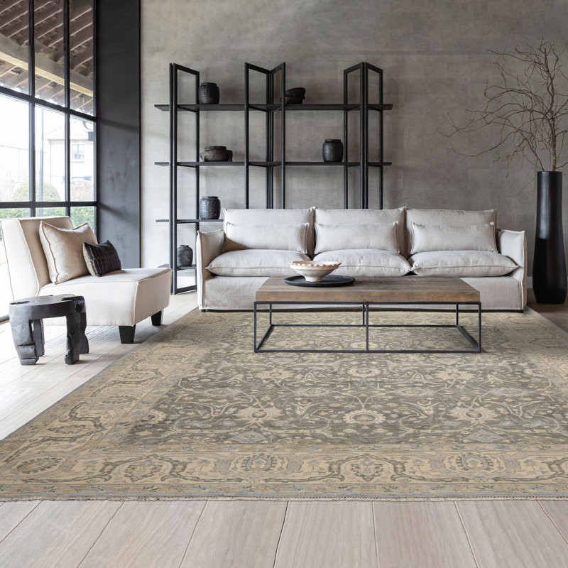 Tapis traditionnel en laine noué à la main 8 000 pi x 11 pi 10 po Agra